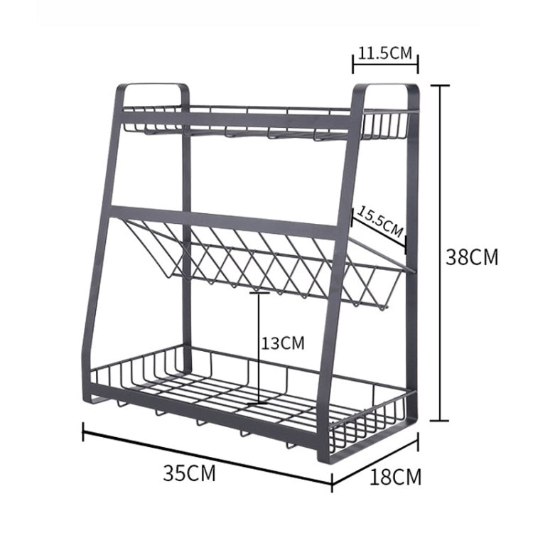 Creative Kitchen Three-layer Storage Shelf Spice Rack