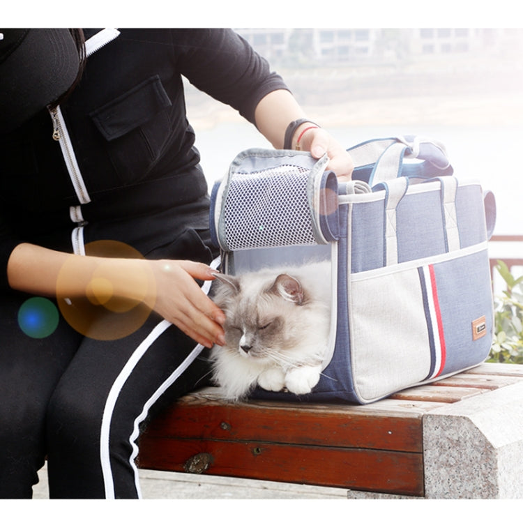 DODOPET Outdoor Portable Oxford Cloth Cat Dog Pet Carrier Bag Handbag Shoulder Bag, Size: 43 x 19 x 26cm