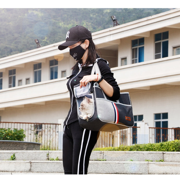 DODOPET Outdoor Portable Oxford Cloth Cat Dog Pet Carrier Bag Handbag Shoulder Bag, Size: 43 x 19 x 26cm