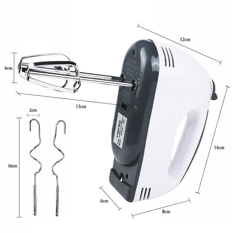 KN007364 100W Household Seven-speed Adjustable Handheld Electric Egg Beater, EU Plug