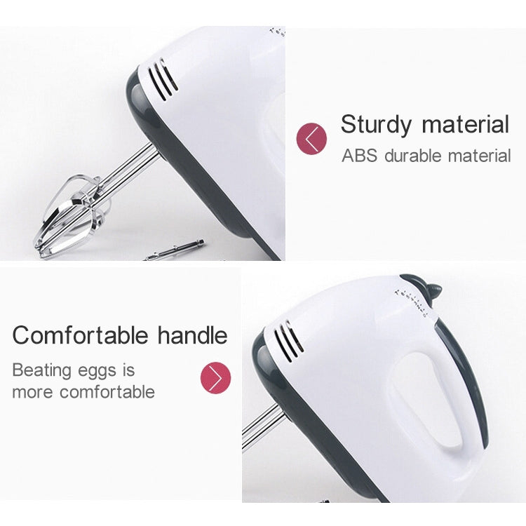 KN007364 100W Household Seven-speed Adjustable Handheld Electric Egg Beater, EU Plug