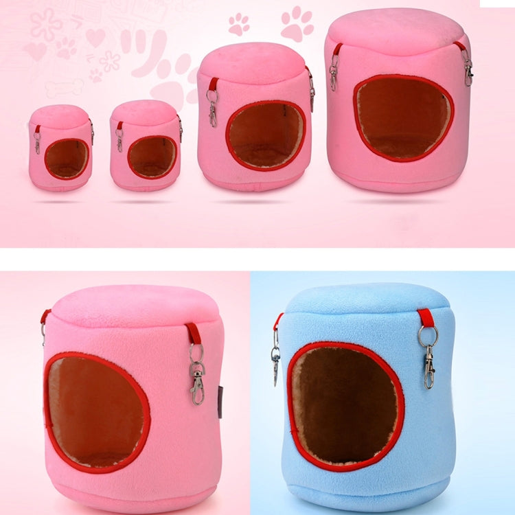 Flannel Cylinder Pet House Warm Hamster Hammock Hanging Bed Small Pets Nest, S, Size:10*9*9cm