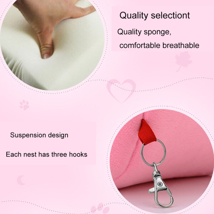 Flannel Cylinder Pet House Warm Hamster Hammock Hanging Bed Small Pets Nest, M, Size:10*12*12cm