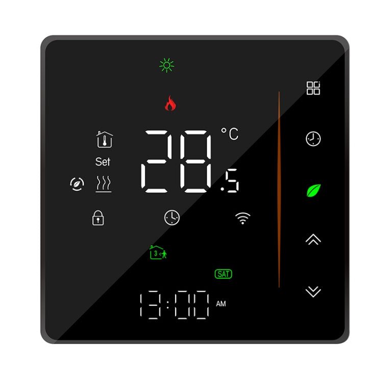 BHT-006GBLW 95-240V AC 16A Smart Home Heating Thermostat for EU Box, Control Electric Heating with Only Internal Sensor & External Sensor & WiFi Connection