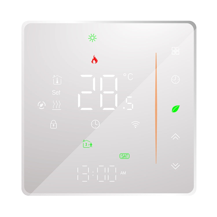 BHT-006GBLW 95-240V AC 16A Smart Home Heating Thermostat for EU Box, Control Electric Heating with Only Internal Sensor & External Sensor & WiFi Connection
