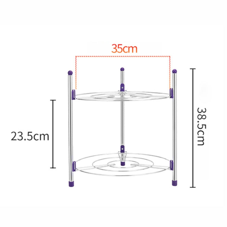 Multi-function Kitchen Pot Rack Double-layer Wok Soup Pot Stainless Steel Pot Rack