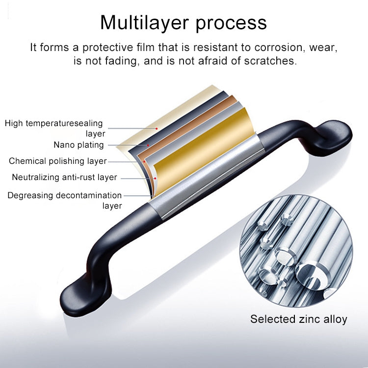 6032A-96 Simple Archaistic Zinc Alloy Handle for Cabinet Wardrobe Drawer Door, Hole Spacing: 96mm