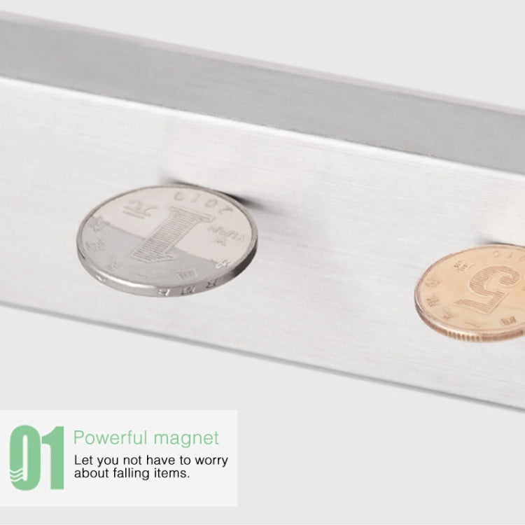 Kitchen Free Punching Wall-mounted 304 Stainless Steel Magnetic Knife Holder, Size:41x4x1.5cm