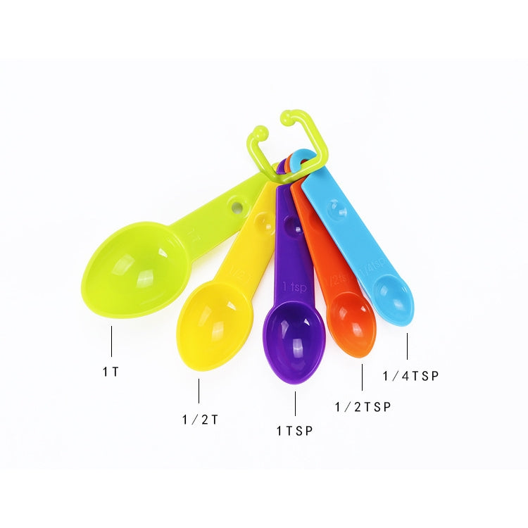 kn7600 9 in 1 Colorful Pointed Plastic Measuring Spoon Measuring Cup Baking Tool Set