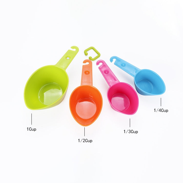 kn7600 9 in 1 Colorful Pointed Plastic Measuring Spoon Measuring Cup Baking Tool Set