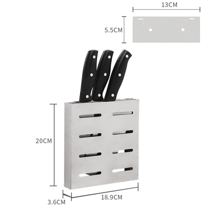 304 Stainless Steel Wall-mounted Kitchen Rack Hanging Knife Holder