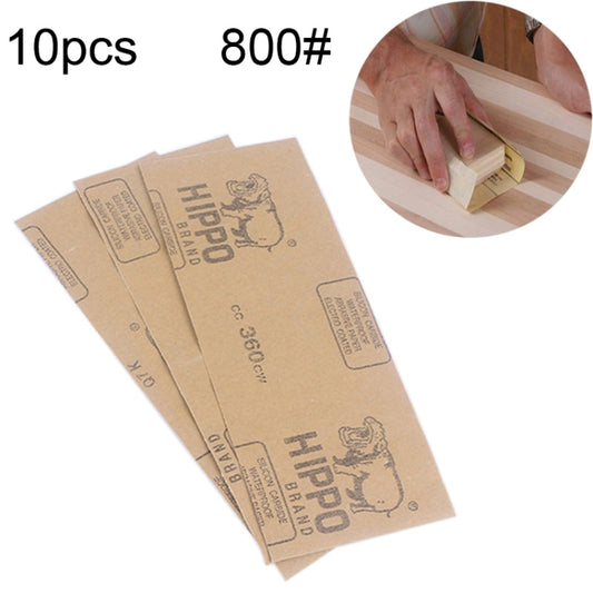 10pcs Grit 800 Wet And Dry Polishing Grinding Sandpaper，Size: 23 x 9cm