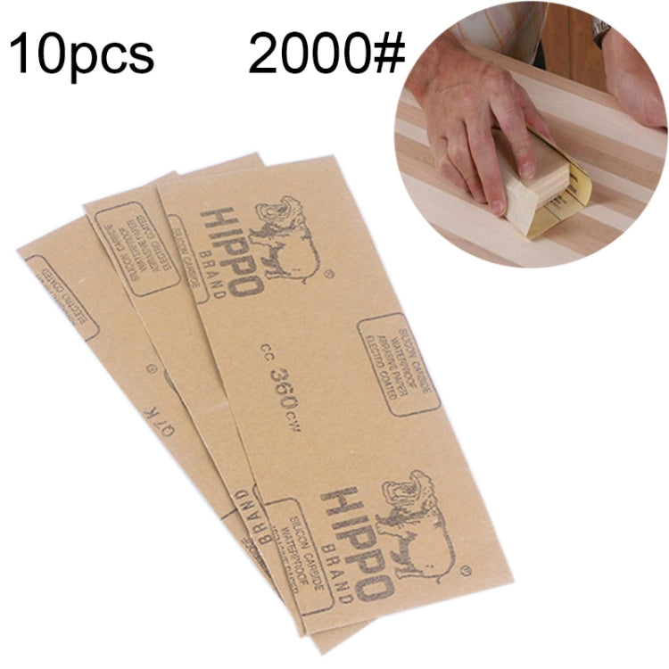10pcs Grit 2000 Wet And Dry Polishing Grinding Sandpaper，Size: 23 x 9cm