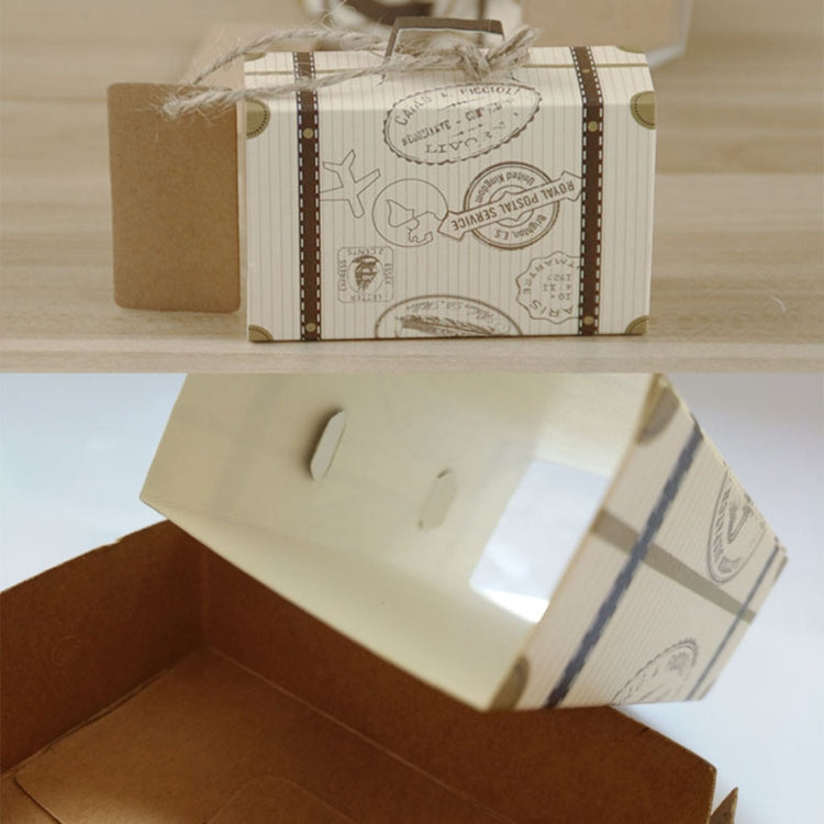100 PCS Originality Wedding Mini Suitcase Sugar Box, Size: 8*5*2.5cm