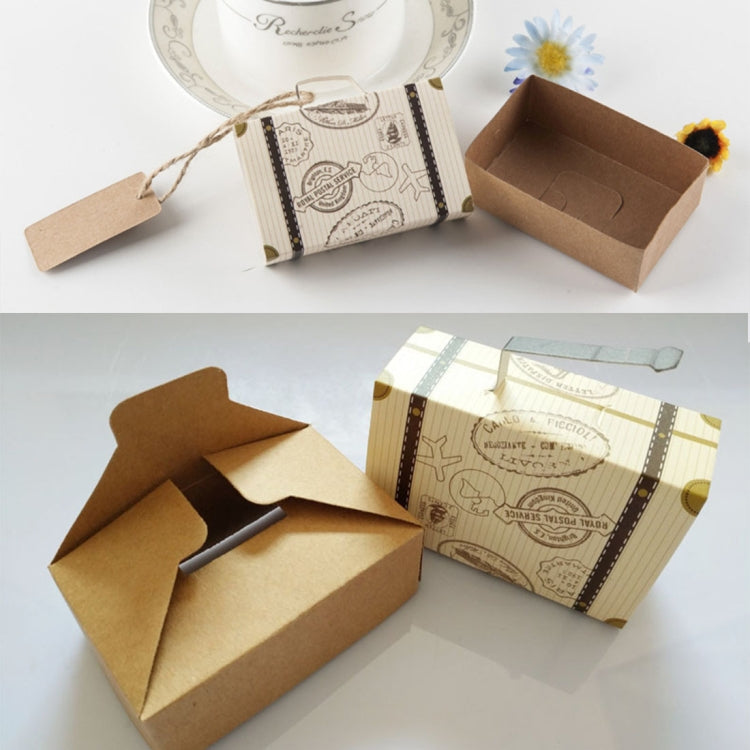 100 PCS Originality Wedding Mini Suitcase Sugar Box, Size: 8*5*2.5cm