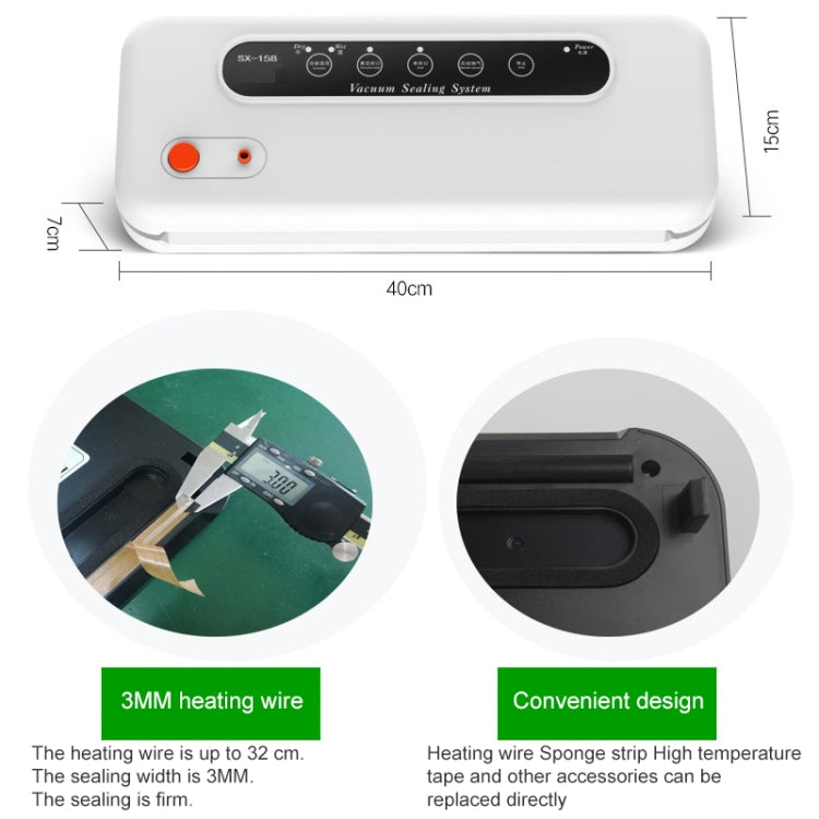 Household Commercial Food Vacuum Plastic Packaging Machine Sealer Closer Machine, Chinese Plug