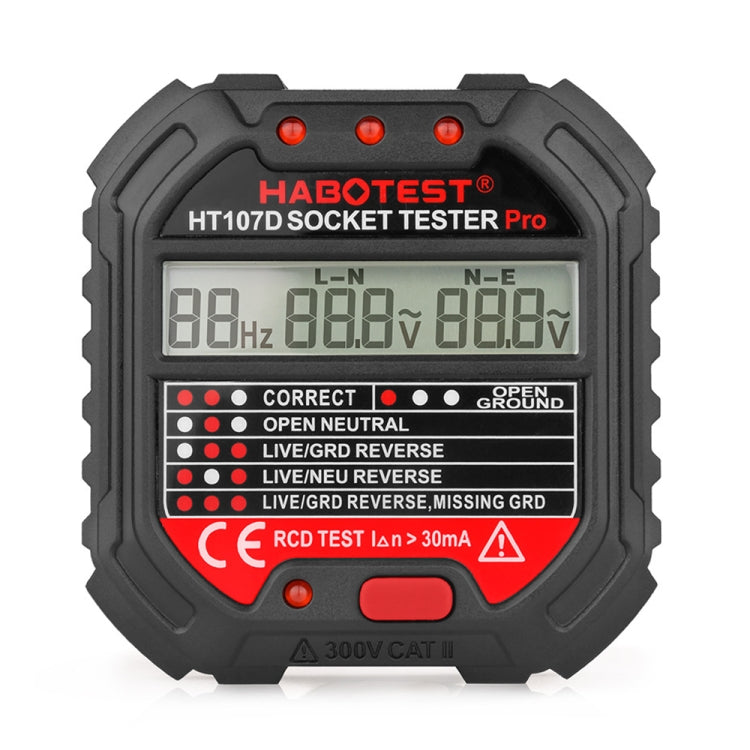 HABOTEST HT107D Multifunctional Digital Display Socket Tester