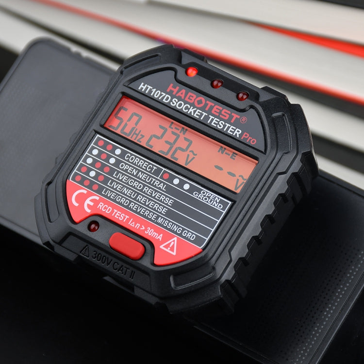 HABOTEST HT107D Multifunctional Digital Display Socket Tester