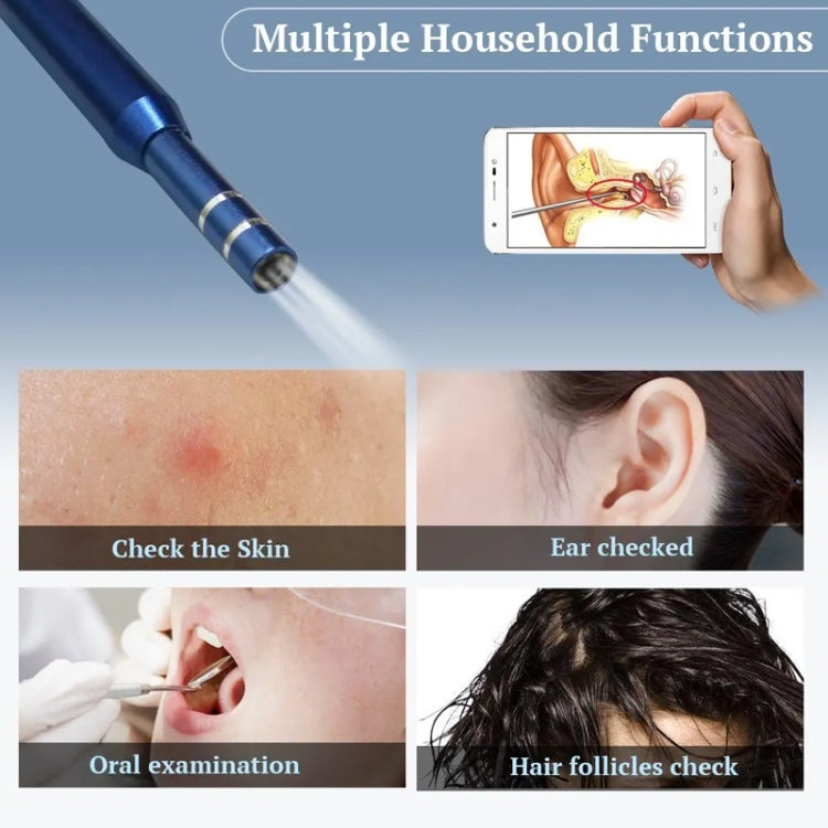 i95 3 in 1 USB Ear Scope Inspection HD 0.3MP Camera Visual Ear Spoon for OTG Android Phones & PC & MacBook, 1.75m Length Cable