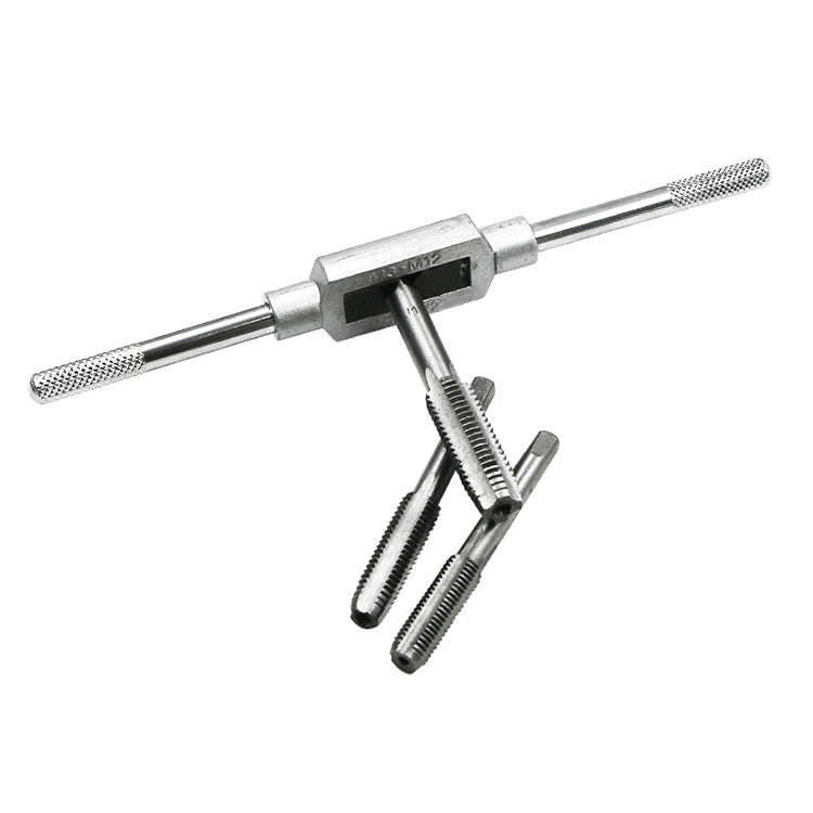 12 PCS Multi-specification Tap and Die Combination Set Hand Metric Wire Tapping Wrench Winch
