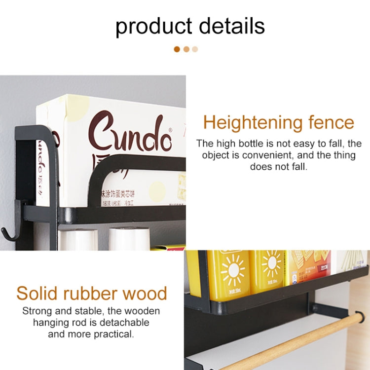 Kitchen Double Layers Magnetic Refrigerator Rack Storage Holder