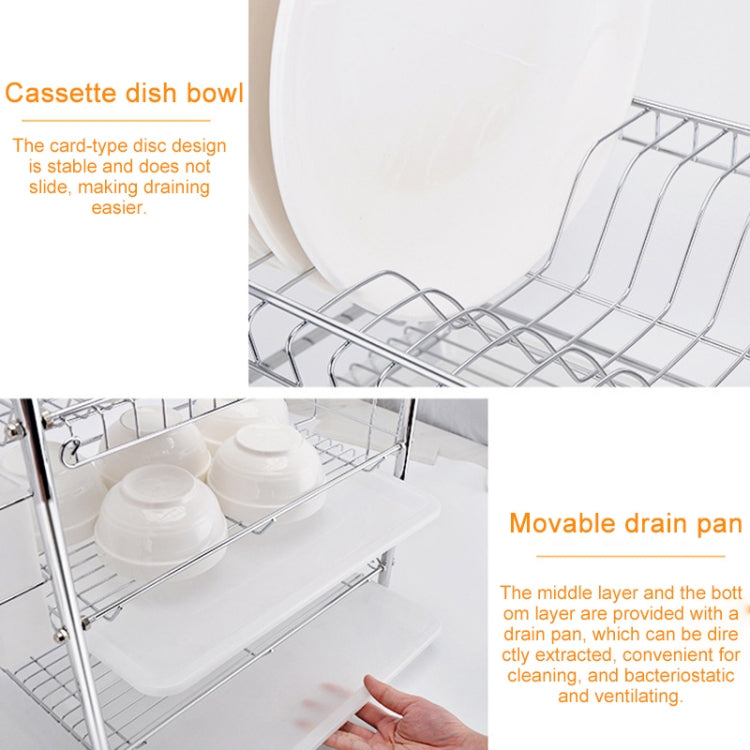 Multi-function Kitchen Stainless Steel Double Diskes Rack Hanging Knife Chopping Block Holder