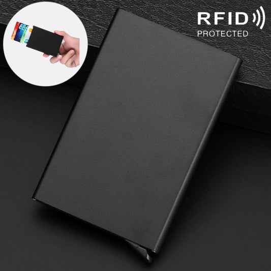 Antimagnetic Stainless Steel PU Business Card Holder Credit Card Case, Size: 10*6.2*0.8cm
