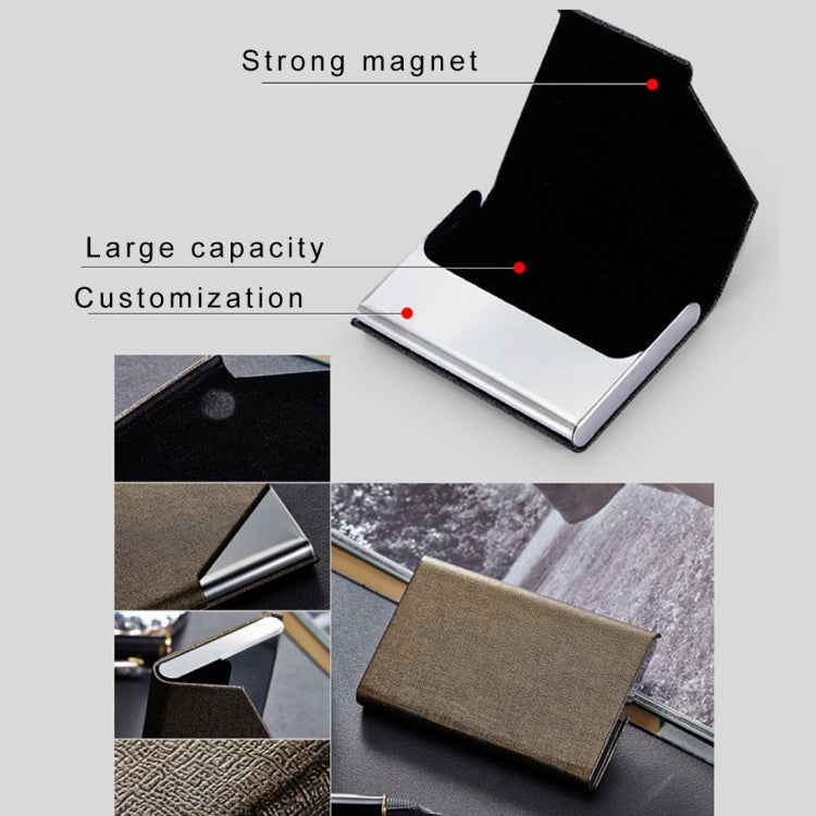 Oracle Bone Texture Business Card Holder Wallet Credit Card ID Case Holder, Random Color