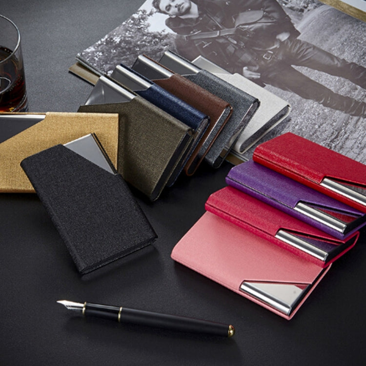 Oracle Bone Texture Business Card Holder Wallet Credit Card ID Case Holder, Random Color