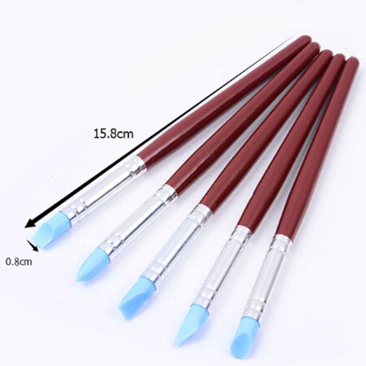 5 Pieces Flexible Rubber Tip Ceramic Clay Indentation Tool Clay Sculpting Shaper