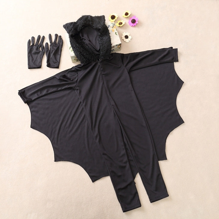 Halloween Costume Children Jumpsuit Bat Style Cosplay Costumes Stage Suit Size:L, Suggested Height:130-140cm