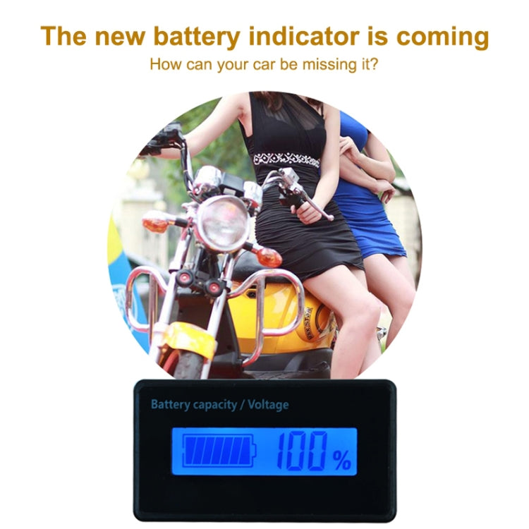 H5 12V-48V Lead-acid Battery Voltage Tester Percentage Voltmeter Gauge Lithium Battery Status Monitor