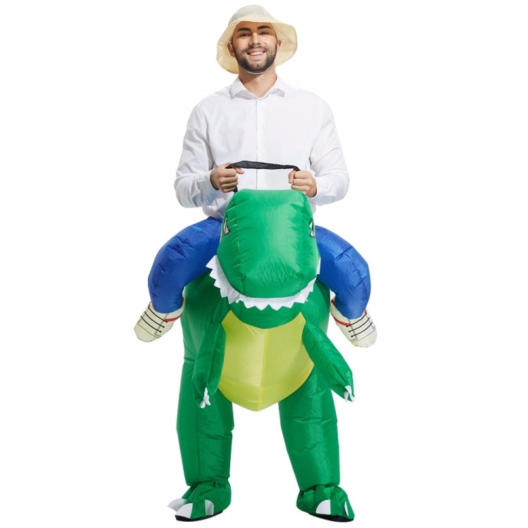Operated Inflatable Dinosaur Fancy Polyester Dress Halloween Party Costume for Adult, Recommended Height: 1.6-1.9m