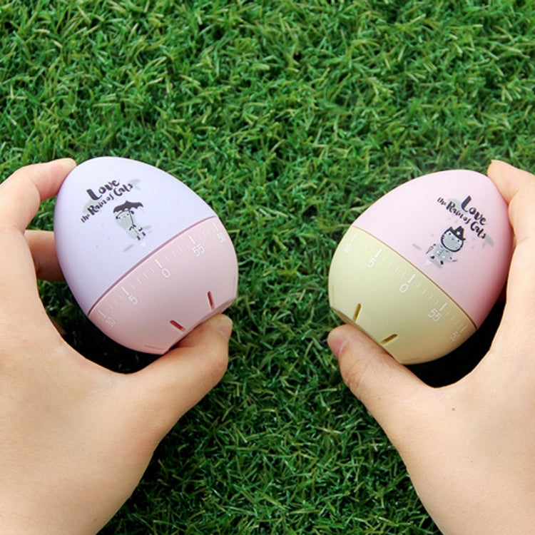 Cute Cartoon Mechanical Egg Kitchen Timer Alarm Clock Students Learn Time Management Machines,Random Color Delivery