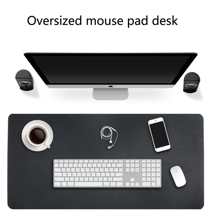 Multifunction Business Double Sided PU Leather Mouse Pad Keyboard Pad Table Mat Computer Desk Mat, Size: 90 x 45cm, Size: 90 x 45cm(Green + Silver), Size: 90 x 45cm(Blue + Yellow), Size: 90 x 45cm(Silver Grey), Size: 90 x 45cm(Black Red), Size: 90 x 45cm