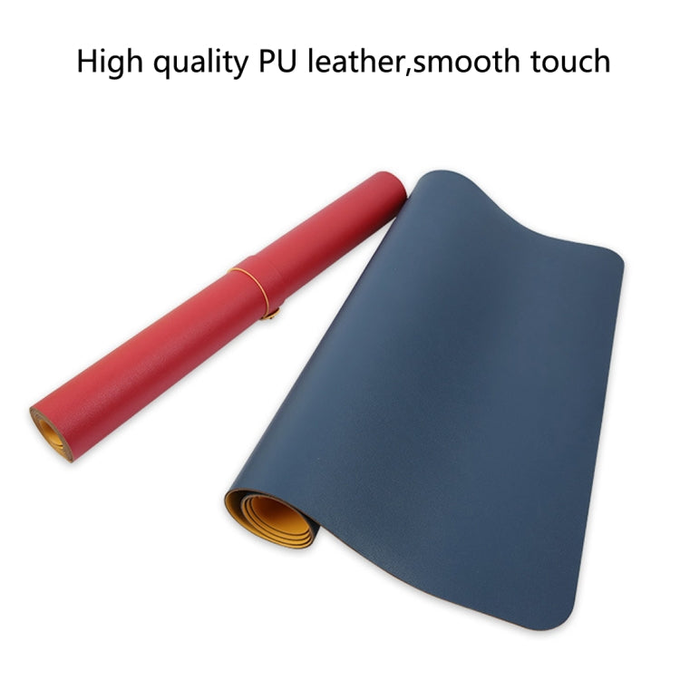 Multifunction Business Double Sided PU Leather Mouse Pad Keyboard Pad Table Mat Computer Desk Mat, Size: 90 x 45cm, Size: 90 x 45cm(Green + Silver), Size: 90 x 45cm(Blue + Yellow), Size: 90 x 45cm(Silver Grey), Size: 90 x 45cm(Black Red), Size: 90 x 45cm