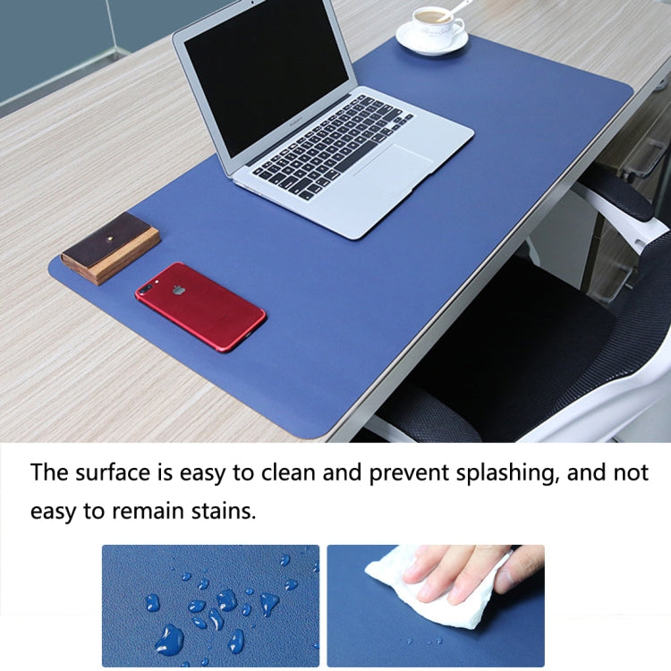 Multifunction Business Double Sided PU Leather Mouse Pad Keyboard Pad Table Mat Computer Desk Mat, Size: 90 x 45cm, Size: 90 x 45cm(Green + Silver), Size: 90 x 45cm(Blue + Yellow), Size: 90 x 45cm(Silver Grey), Size: 90 x 45cm(Black Red), Size: 90 x 45cm