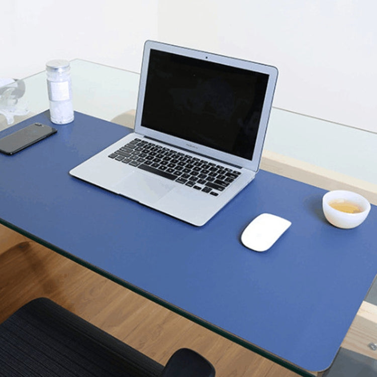 Multifunction Business Double Sided PU Leather Mouse Pad Keyboard Pad Table Mat Computer Desk Mat, Size: 90 x 45cm, Size: 90 x 45cm(Green + Silver), Size: 90 x 45cm(Blue + Yellow), Size: 90 x 45cm(Silver Grey), Size: 90 x 45cm(Black Red), Size: 90 x 45cm