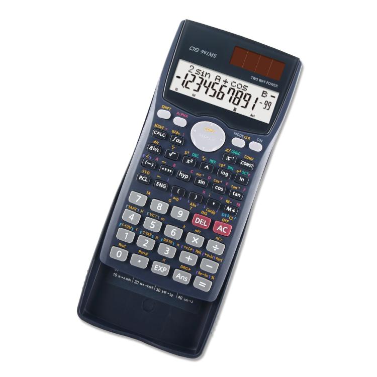 OS-991MS 10+2 Digits Double Line Display Multi-functional Student Function Scientific Calculator Solar Energy Dual Power Calculator