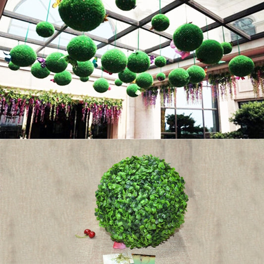 Artificial Aglaia Odorata Plant Ball Topiary Wedding Event Home Outdoor Decoration Hanging Ornament, Diameter: 12.7 inch