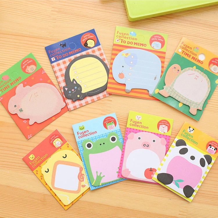40 PCS Cartoon Animal Shaped Self Adhesive Memo Pad N-times Sticky Notes Bookmark School Office Supply, Random Style Delivery