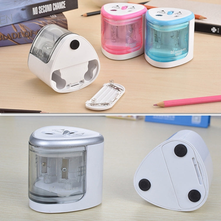 Office School Stationery Battery Operated Dual Slots Electric Colored Pencil Sharpener, Random Color Delivery