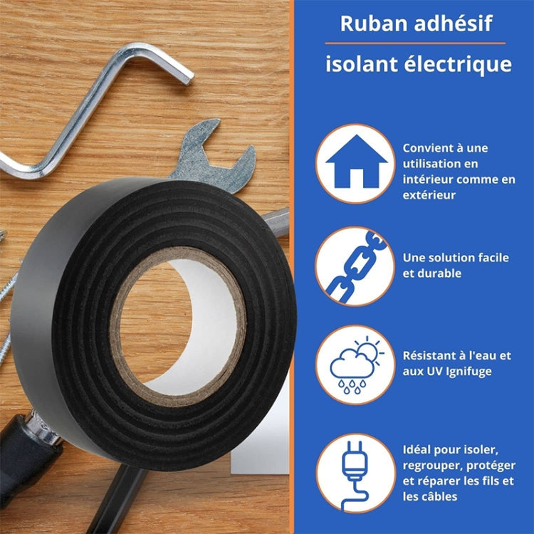 10 PCS 16mm Waterproof PVC Insulating Tare Electricians Electrical Tape