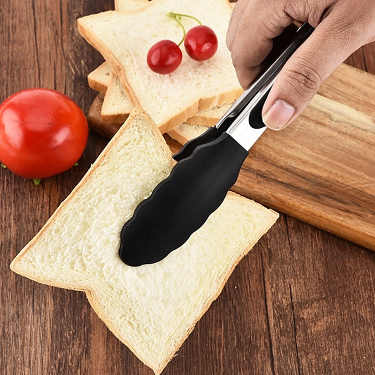 12 inch Silicone Non-slip Food Bread Barbecue BBQ Clip Tongs Kitchen Tools