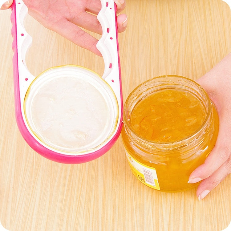 4 in 1 Multi-function Bottle Opener Home Safe Open Cans Anti-skid Cap Kitchen Tool, Random Color Delivery