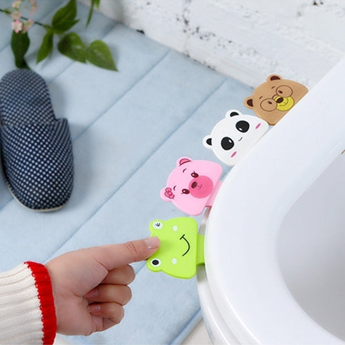 10 PCS Cute Cartoon Portable Convenient Toilet Lid Device Mention Toilet Set, Random Style Delivery
