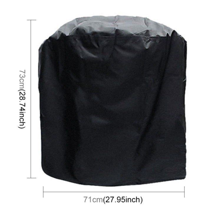 Outdoor Anti-UV Waterproof Dust-proof 210D Oxford Cloth BBQ Cylindrical Protective Bag Charcoal Barbeque Grill Cover, Size: 71x73cm