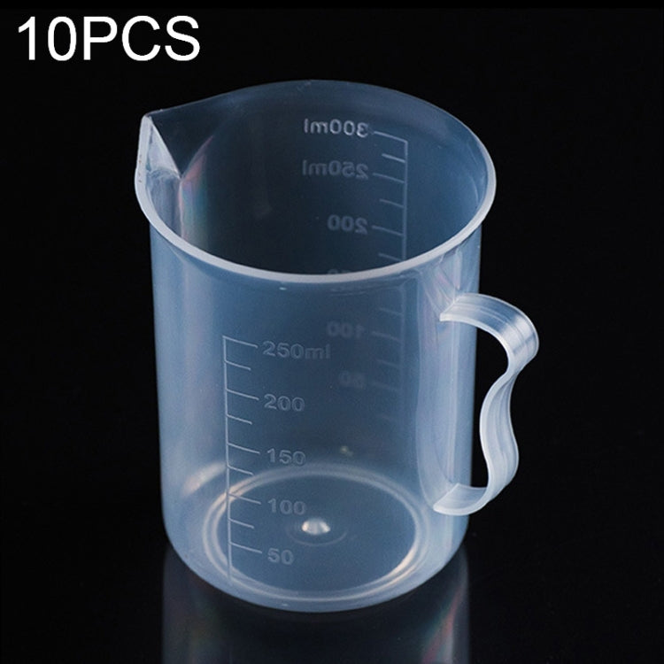 10 PCS 250ml Food Grade PP Plastic Flask Digital Measuring Cup Cylinder Scale Measure Glass Lab Laboratory Tools