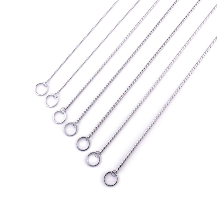 Pet Collars Pet Neck Strap Dog Neckband Snake Chain Dog Chain  Solid  Metal Chain Dog Collar，Length:35cm
