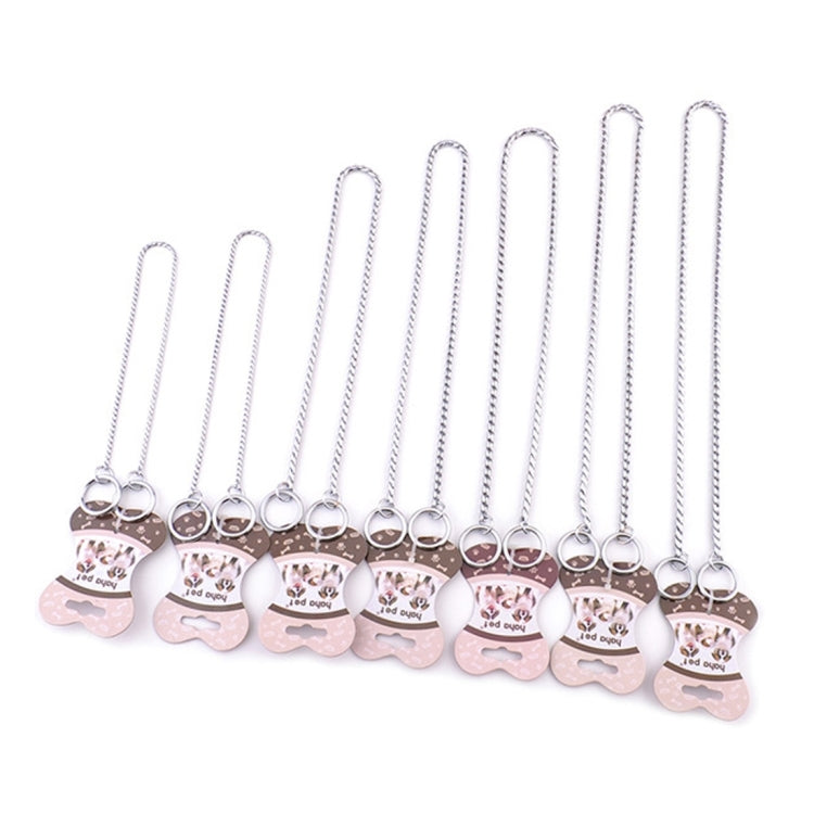 Pet Collars Pet Neck Strap Dog Neckband Snake Chain Dog Chain  Solid  Metal Chain Dog Collar，Length:35cm